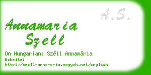 annamaria szell business card
